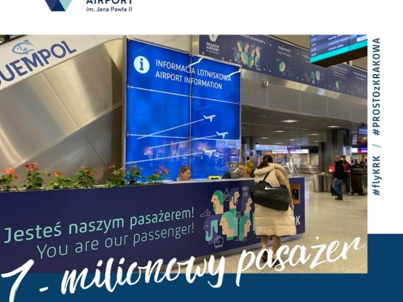 Kraków Airport obsłużył 7 - milionowego pasażera